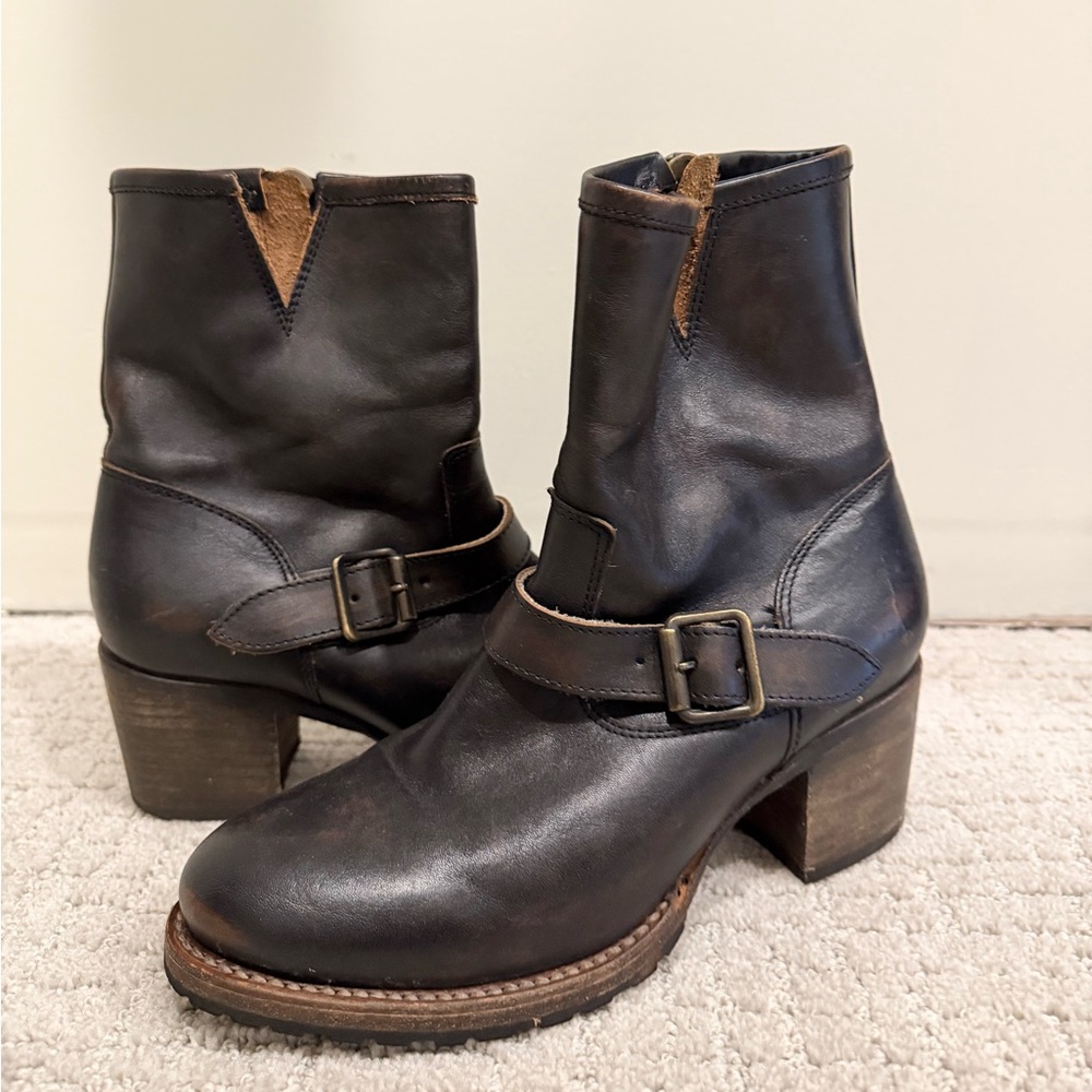 Freebird by Steven Black Leather Heeled Boots